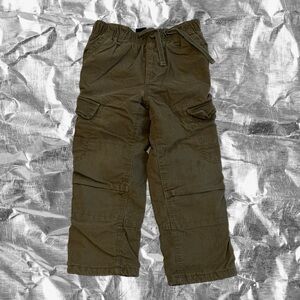 GAP Kids Green Cargo Pants w/ Warm Inner Lining Size 4 Years / 4T